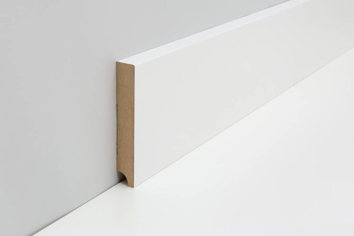JOKA Sockelleiste MDF Cube M640 Weiß 16 x 96 mm Profilansicht