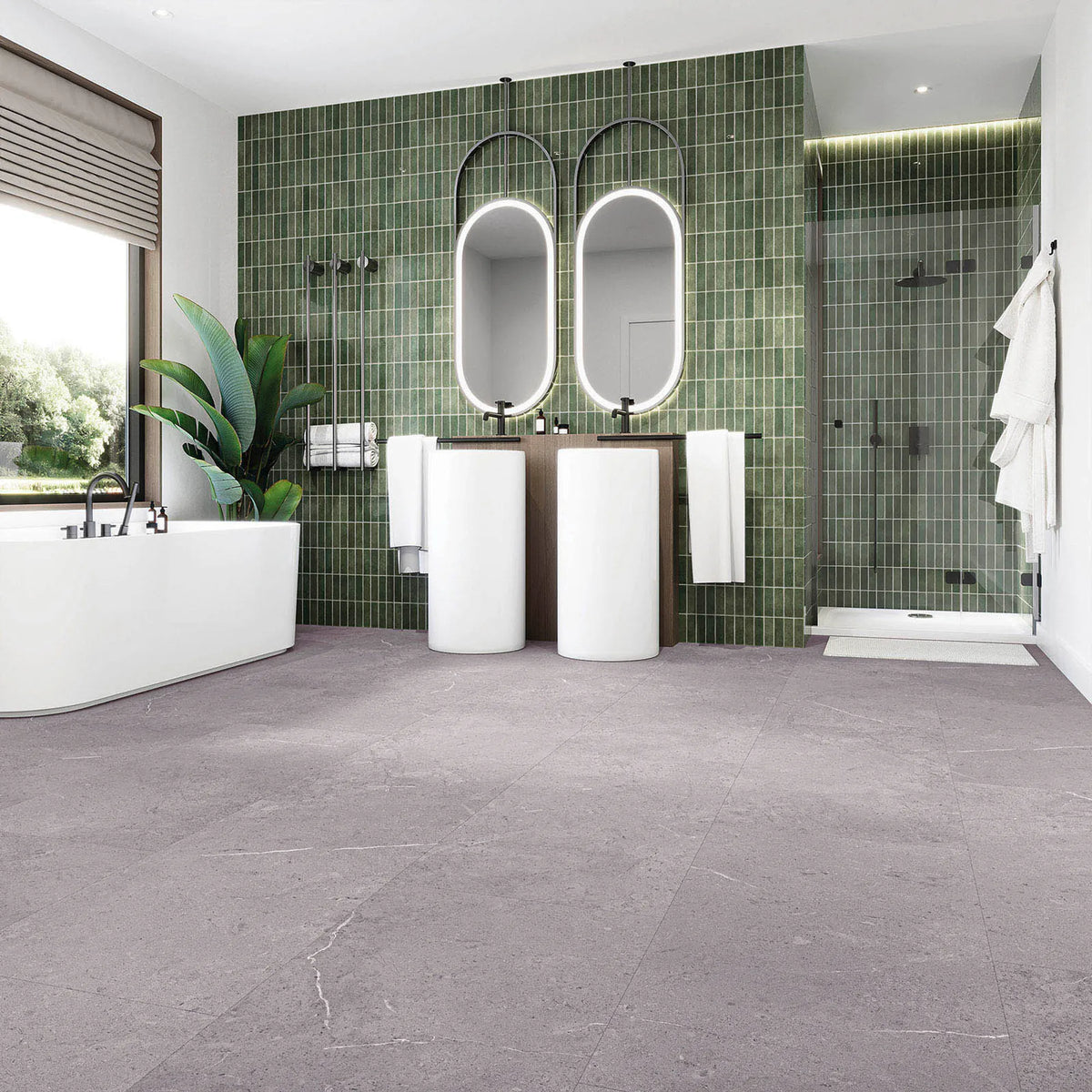 JOKA Design 555 Evolut Dryback 5922 Marble Grey Klebevinyl Raumansicht