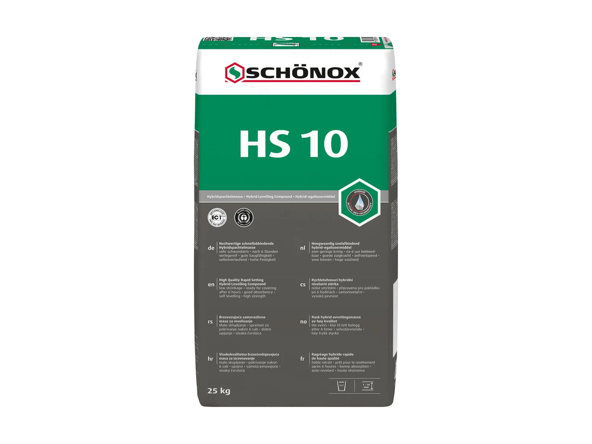 SCHÖNOX HS 10 Gewerbe Hybrid Spachtelmasse 25 kg Produktgebinde