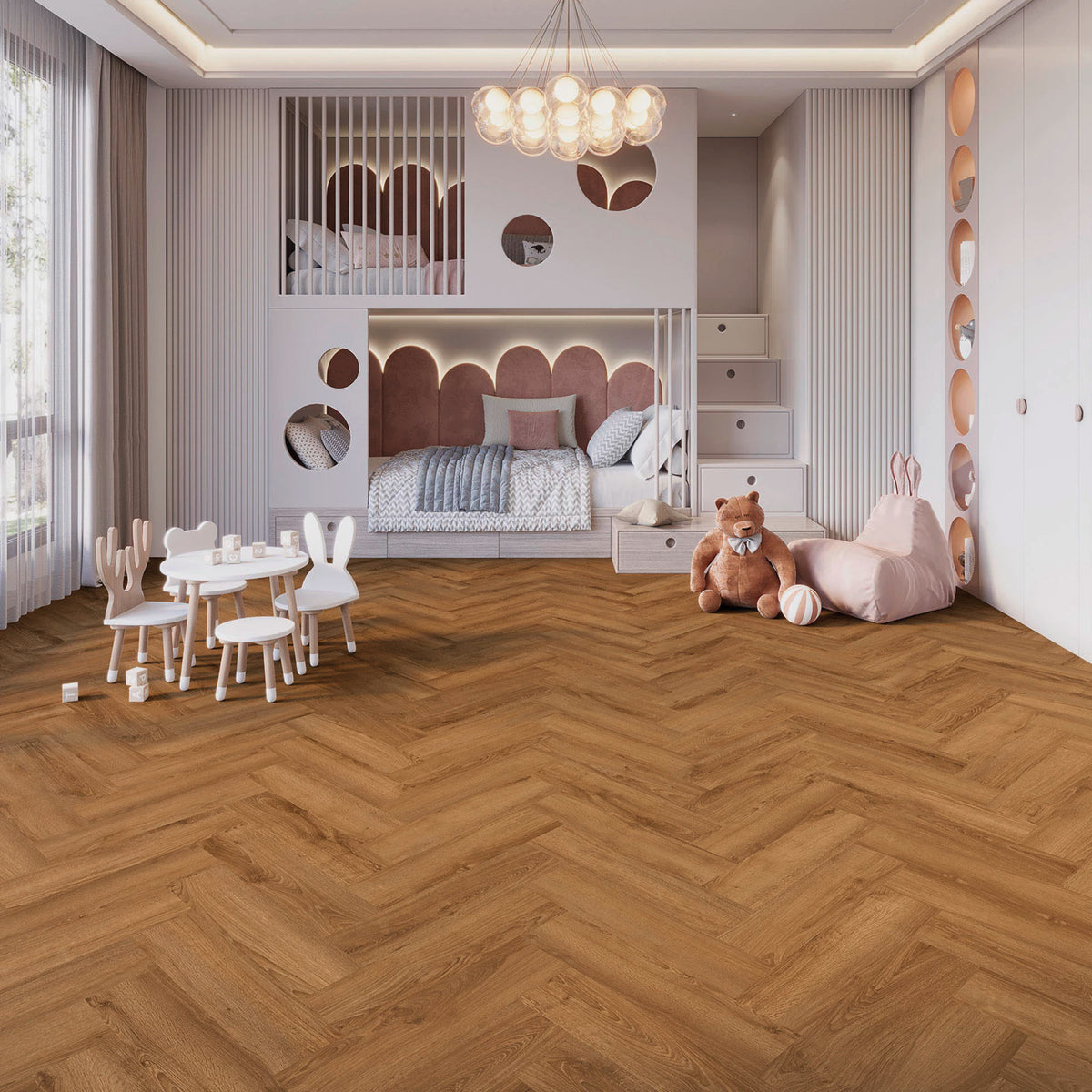 JOKA Design 555 Evolut 105 Cognac Oak EIR Fischgrät Klick Vinyl
