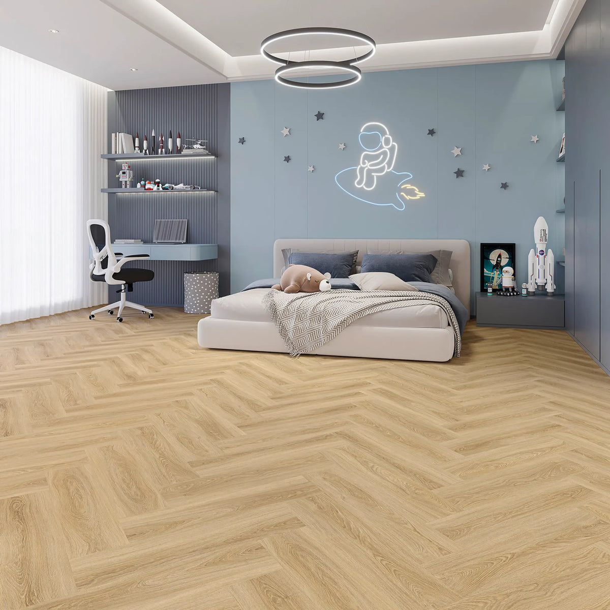 JOKA Design 555 Evolut Fischgrät Dryback 5102 Frosty Oak Klebevinyl